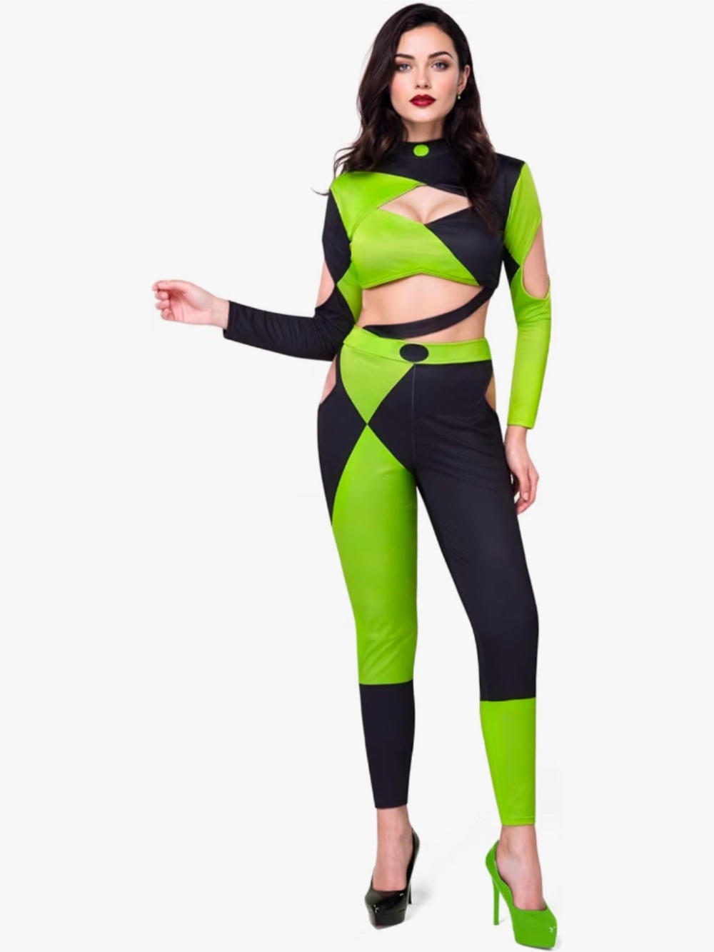 Green and Black Villain Costume